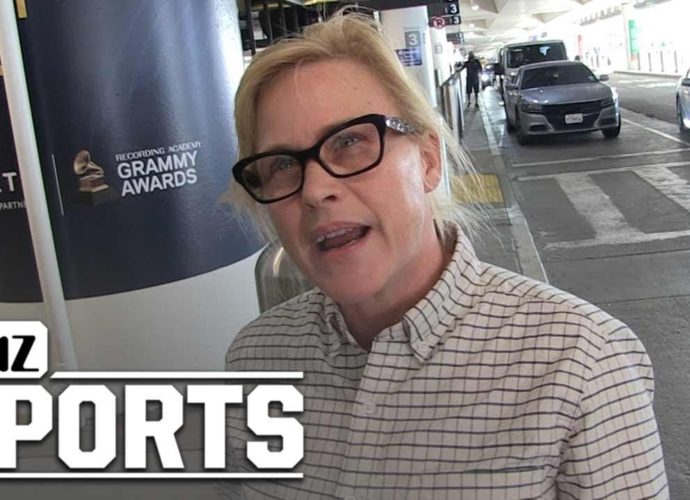 Patricia Arquette Says David's Wrestling Career Scares Her, But He Loves It! | TMZ Sports