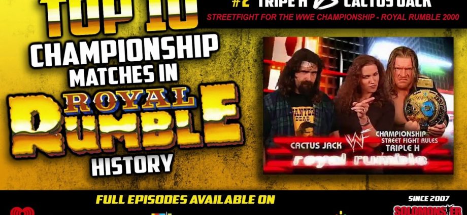 Top 10 Royal Rumble Title Matches (#2 Triple H vs. Cactus Jack)